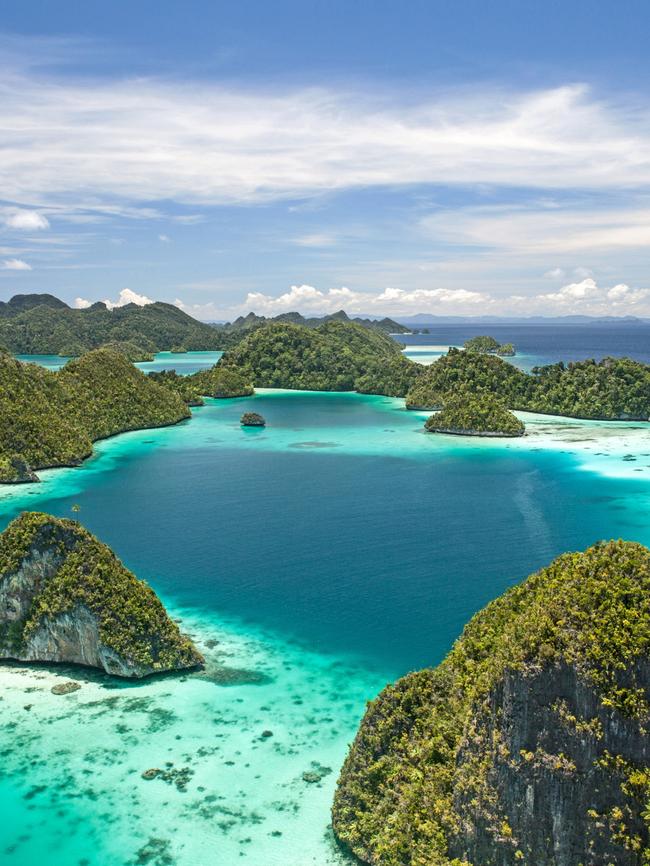 Limestone outcrops of Wayag, Raja Ampat, Indonesia.