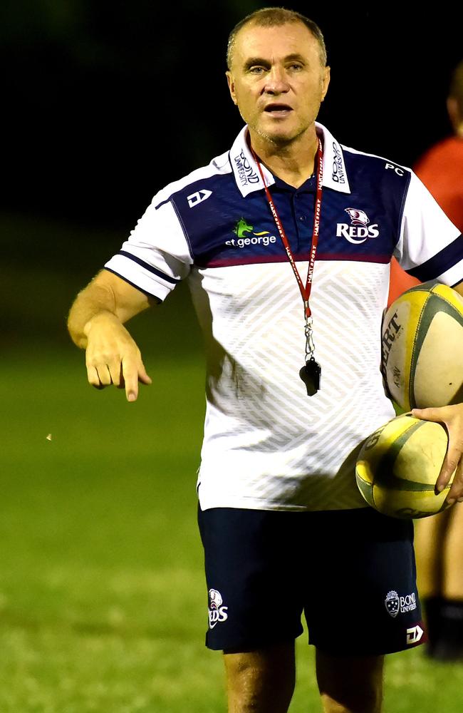 TDRU Junior Talent Combine; Former Wallaby and Queensland Reds player Paul Carozza watches on.