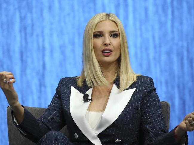 Ivanka Trump, the daughter and senior adviser to US President Donald Trump, answers a question as she is interviewed at the Consumer Technology Association. Picture: AP