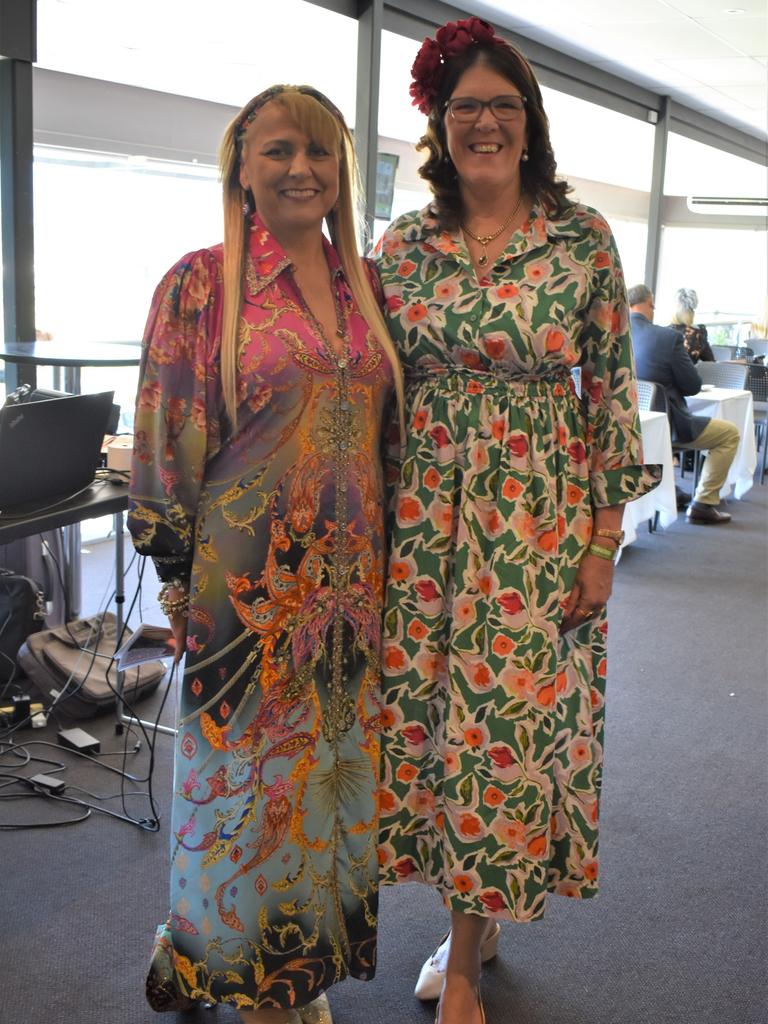 Melissa Lobegeier and Kerry Peel at the 2023 Rockhampton Girls Grammar 21st Race Day.