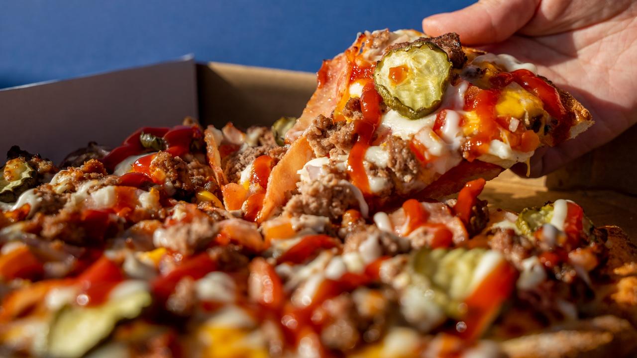 Dominoes' new Burger Joint experience coming to Australian customers. This is the Hamburger pizza. Picture: Supplied