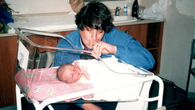 Matt Preston at the birth of his son in 2000