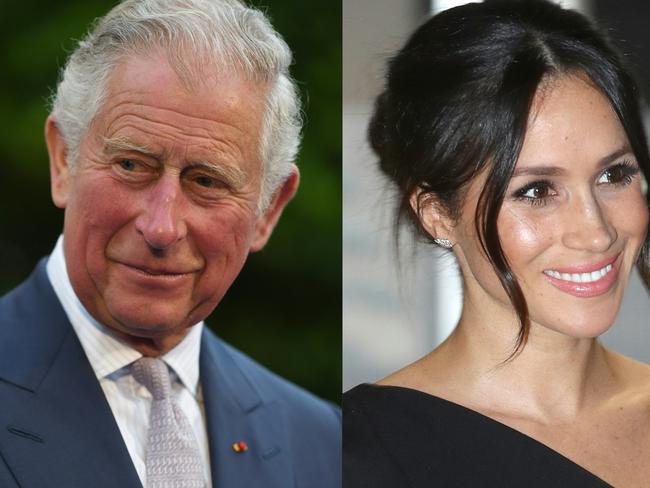 Prince Charles will walk Meghan Markle down the aisle during her marriage to his son Prince Harry after her father pulled out of the ceremony for health reasons. Picture: AFP/Jean-Pierre Amet and Chris Jackson