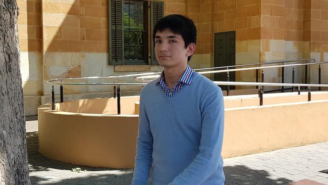 Xavier Boffa outside the Adelaide Magistrates Court. Picture: Sean Fewster.