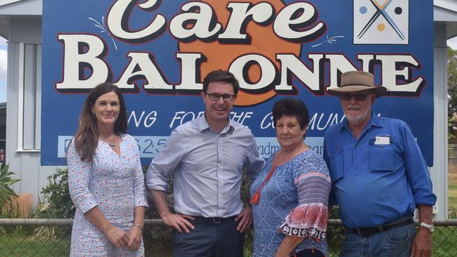 Care Balonne founder Robyn Fuhrmeister (second from right) pictured with David Littleproud and her team.