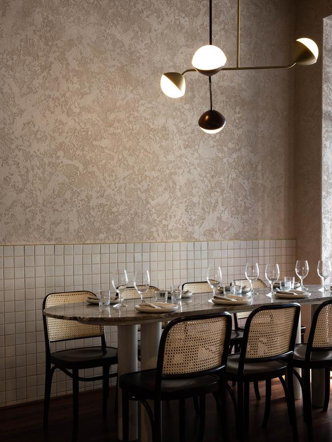 An intimate table inside the new Press Food and Wine. Picture: supplied