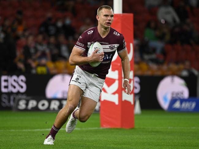 Manly star Tom Trbojevic is the mix to win this year’s Dally M Medal. Picture: Getty Images.