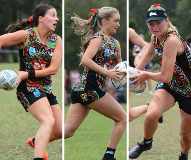 Ellie Boyce, Kate O'Connor and Eloise Bolton of UNSW South Sydney Womens Open. Pictures: Mike Muskens Photography