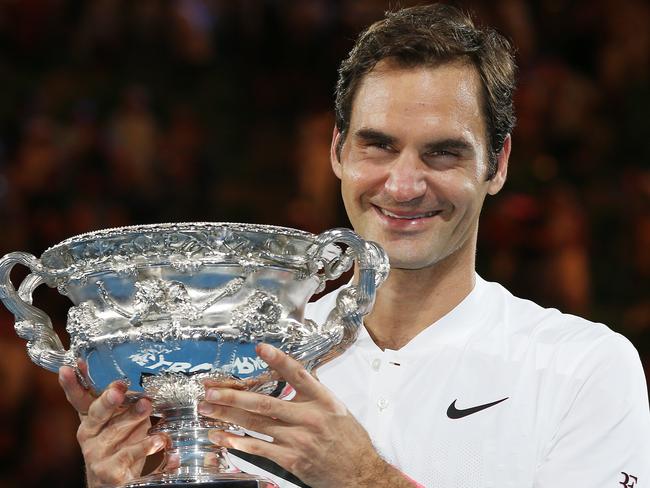 Australian Open mens winner Roger Federer. Picture: Michael Klein