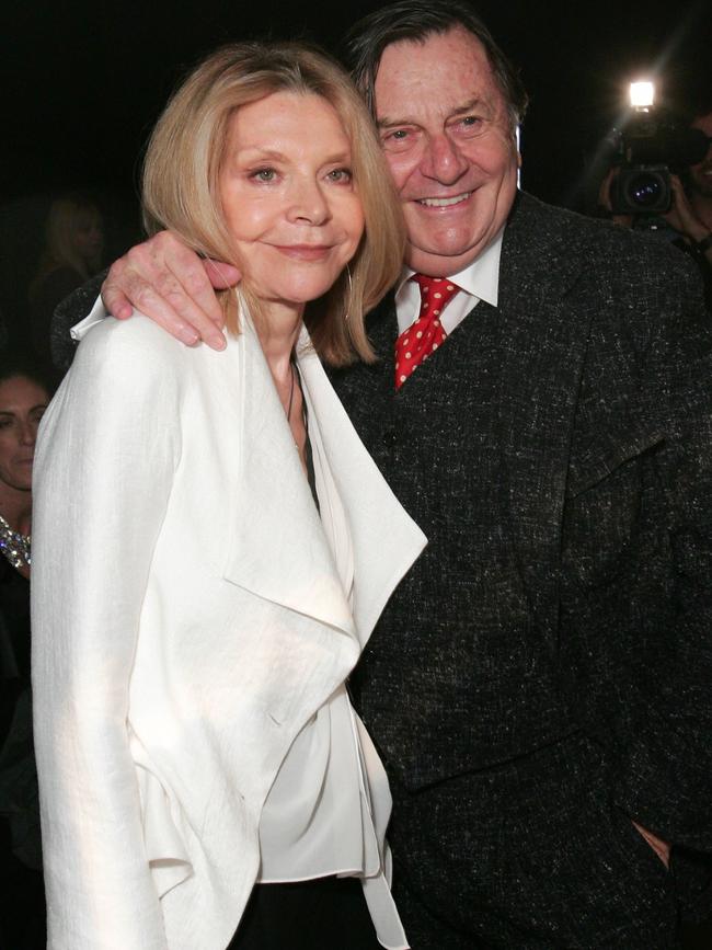 Carla Zampatti and Barry Humphries in 2010.