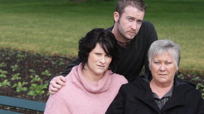 Jenny Vaughan, right, pictured with son Adam and daughter Kylie in 2009.