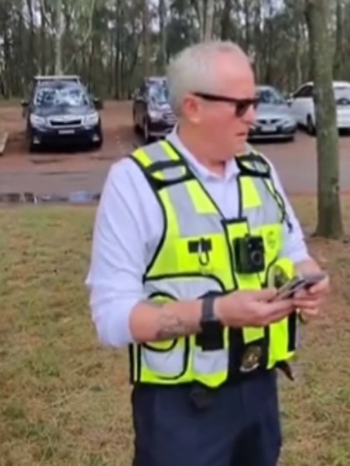 Fentie filmed himself confronting a parking inspector. Picture: @calummmm/TikTok