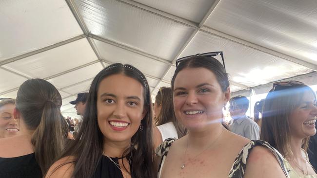 Punters dressed in their finest black and white for Derby Day celebrations in Dubbo. Photo: Tijana Birdjan