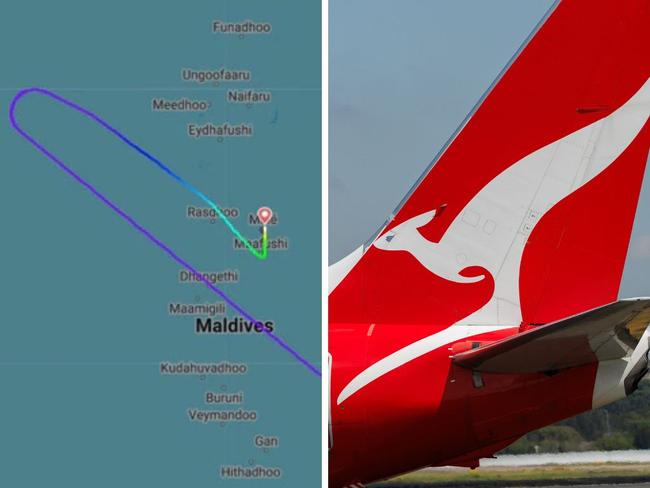 A Qantas flight direct from Perth to London has had to make an unexpected stop in the Maldives following a medical emergency on board.