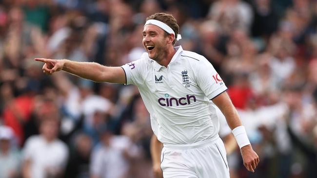 Stuart Broad was fuming at Carey. (Photo by Ryan Pierse/Getty Images)