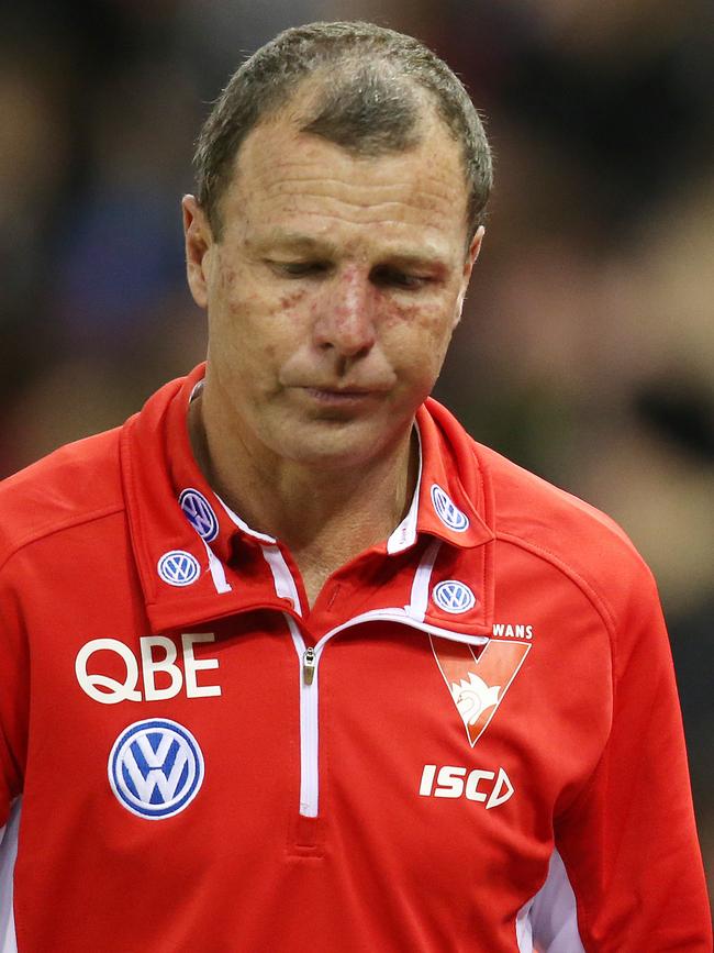 Ex-Swans assistant John Blakey, who has since joined the Roos, isn’t being considered as a successor.