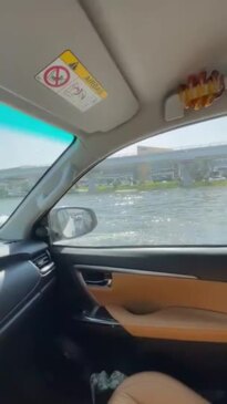 Major Highway in Dubai Remains Inundated With Floodwater After Record Rainfall