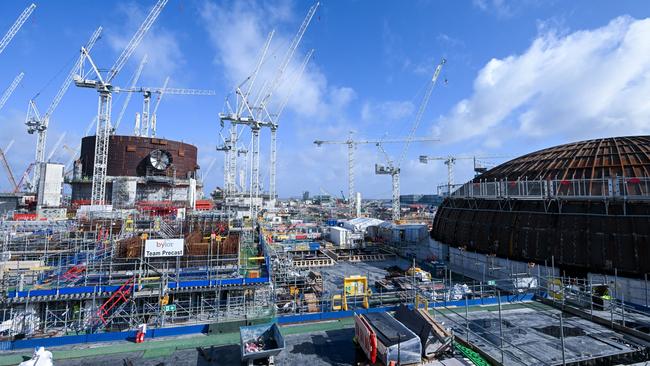 Construction work at the Hinkley Point C Nuclear Power Station construction site. Picture: Getty Images