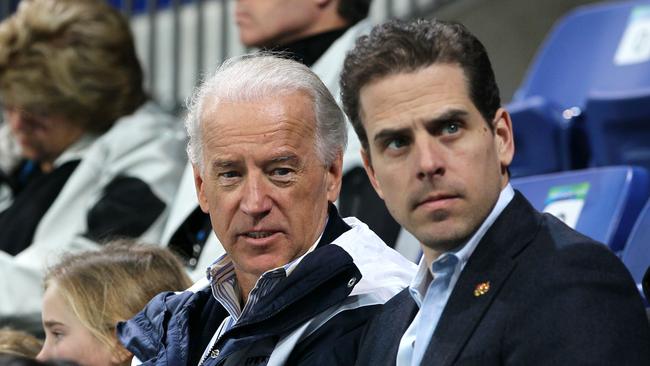 Joe Biden and his son Hunter Biden.