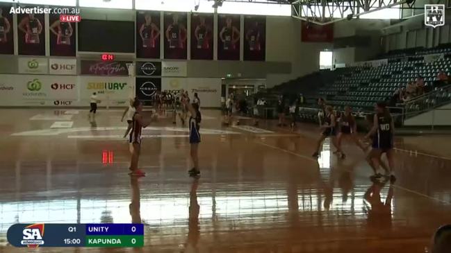 REPLAY: School Sport SA netball finals - Year 10 Group B - Unity v Kapunda - Court 2