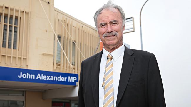 John Alexander out the front of his electorate office in Epping town centre.