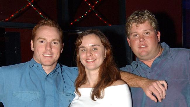 Liam Hogan, Sarah Gulbinas & James Beaumont at Mantaz Club & BarPicture: Bryan Lynch ad036025