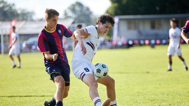 The Southport School vs Brisbane State High School in round 5 of the 2024 GPS football competition, 18th May at BSHS playing fields Carina. This image is copyrighted by The Southport School. Photo: Adrian Gaglione.