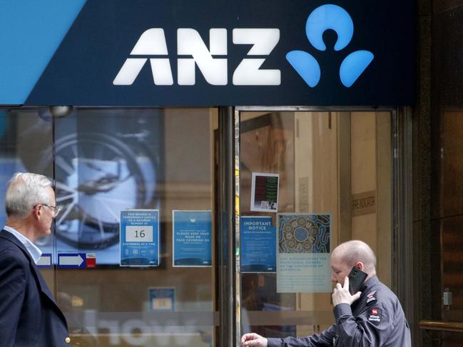 MELBOURNE, AUSTRALIA - NewsWire Photos FEBRUARY 5, 2021: An ANZ bank in Melbourne CBD.CPicture: NCA NewsWire / David Geraghty