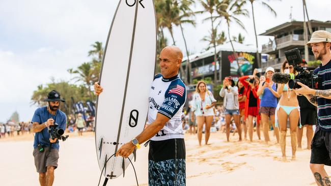 Kelly Slater at Oahu, Hawaii. Picture: World Surf League.