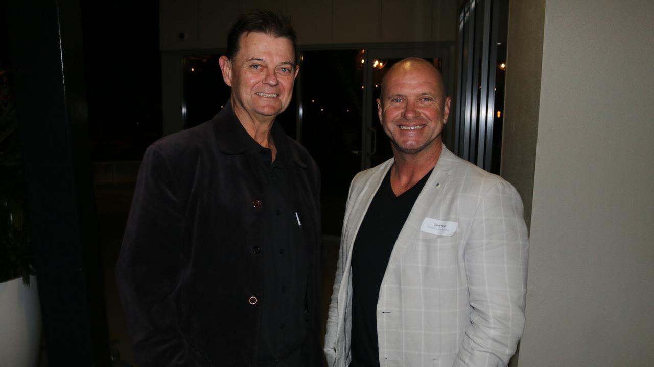 Alan Schull and Steve Hirst at the launch party for the Sunshine Coast Daily's new weekly paper. Picture: Tom Threadingham