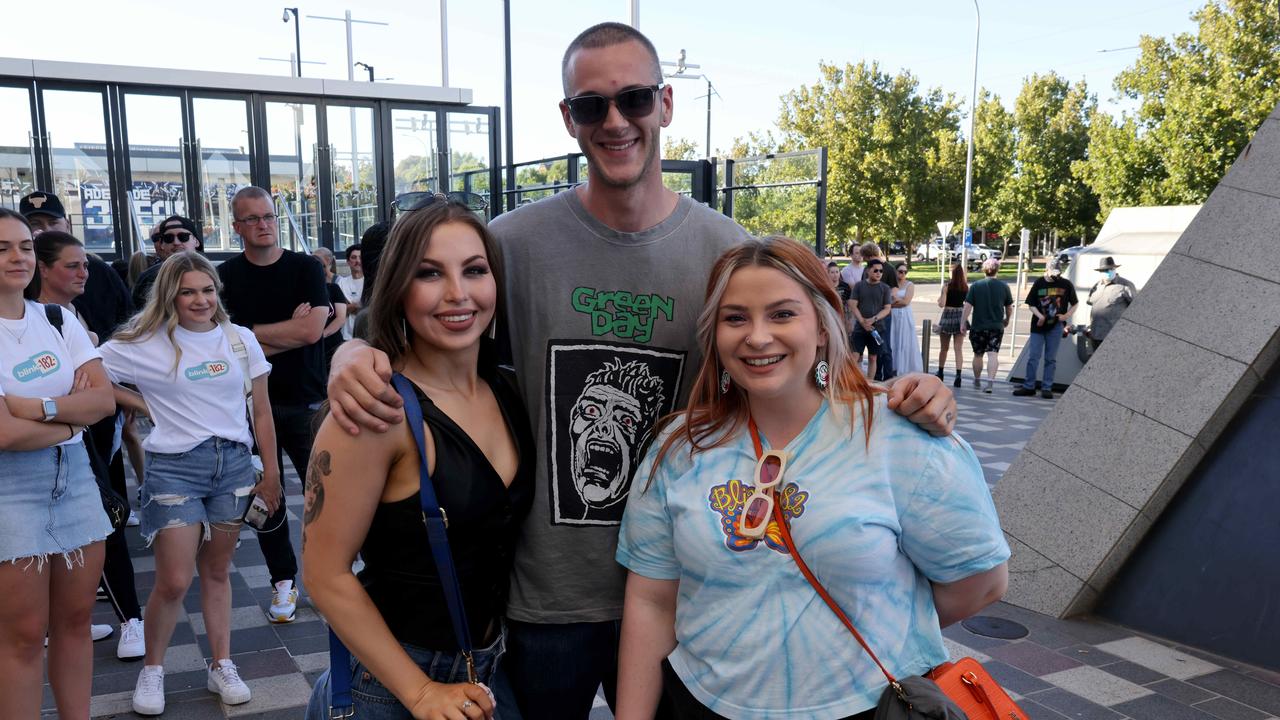 Blink 182 fans at the Adelaide Entertainment centre. Picture: Kelly Barnes