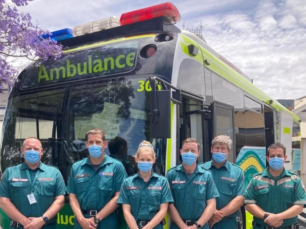 SA Ambulance Service AMBus during the Riverland floods. Picture SAAS