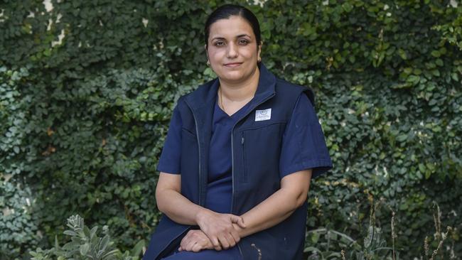 Jatinder Kaur is a palliative care nurse at Modbury Hospital. Pic Roy Vandervergt