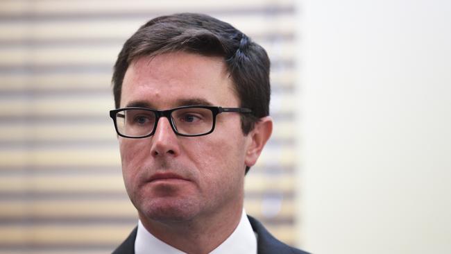 Nationals MP and Australian Agriculture Minister David Littleproud is seen during a Nationals party room meeting at Parliament House in Canberra, Monday, February 26, 2018.  (AAP Image/Lukas Coch) NO ARCHIVING