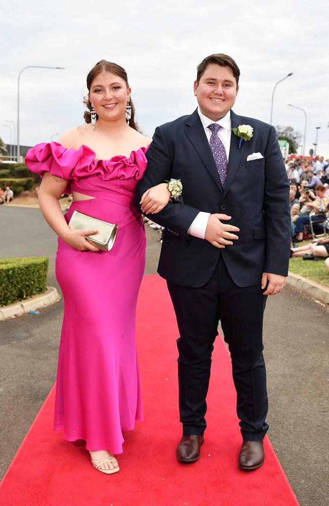 Annemiela Van Sliedregt and Curtis Hartin at Highfields State Secondary College. Picture: Patrick Woods.