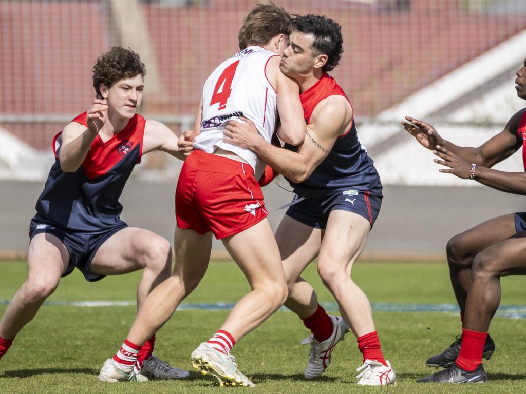 STJFL Grand finals U18 Boys Clarence v North Hobart at North Hobart Oval. Picture: Caroline Tan