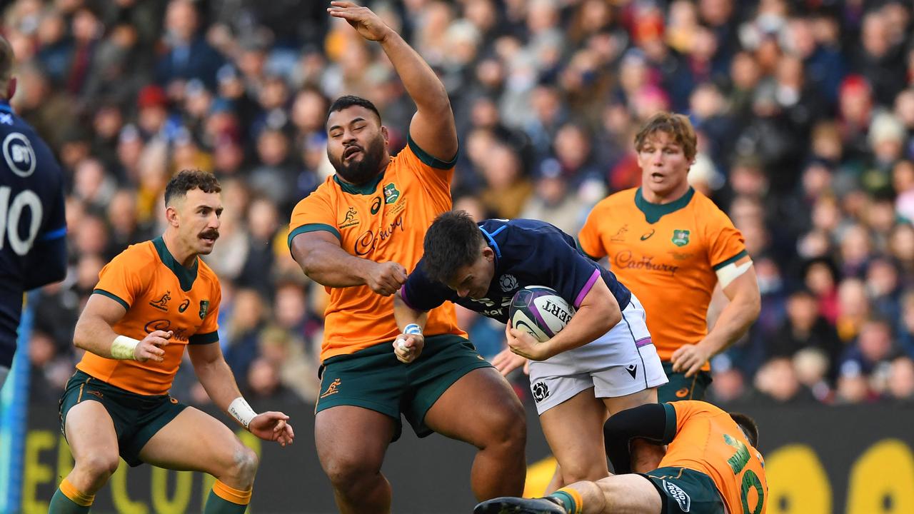 Taniela Tupou is expected to be ruled out following the big hit he carried against Scotland. Photo: AFP