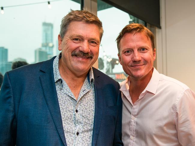 Brian Taylor and James Brayshaw at the SCA Sunset Sessions in South Melbourne on Thursday, March 5, 2020. Picture: SCA/SUPPLIED