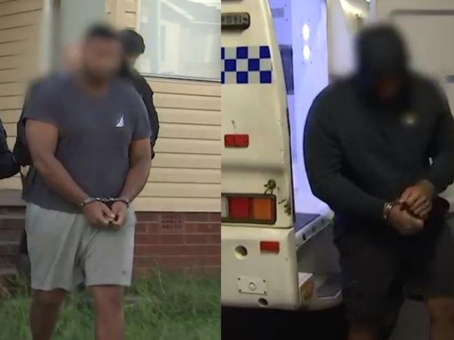 Two men, aged 24 and 25, were arrested and charged on April 4. Pictures: NSW Police