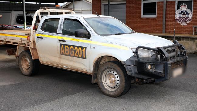 Vehicles used by bitumen bandits who posed as tradespeople offering bitumen surfacing for a discounted price. Picture: Queensland Police