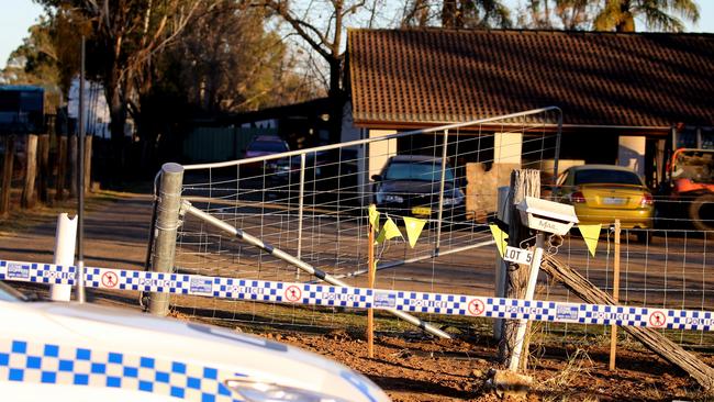 The front gate of a Mersey Rd property was smashed after an alleged home invasion on Monday night.