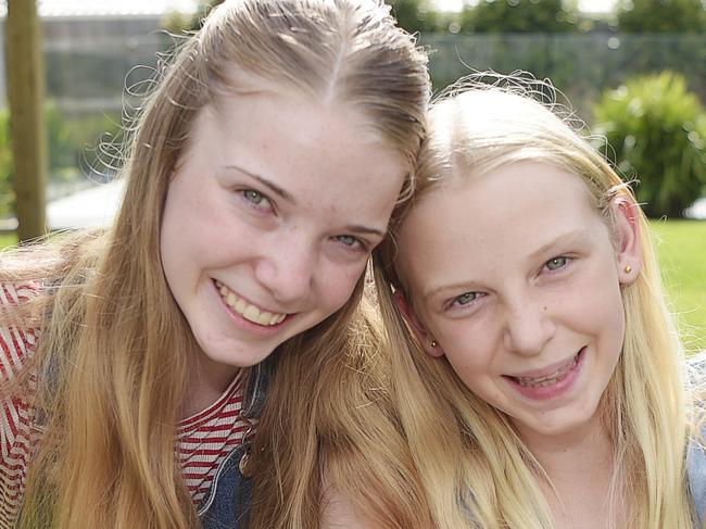 Sisters Matilda and Harriet Stepto are fundraising in memory of their dad Nigel who died a year ago this week. Picture: Alan Barber