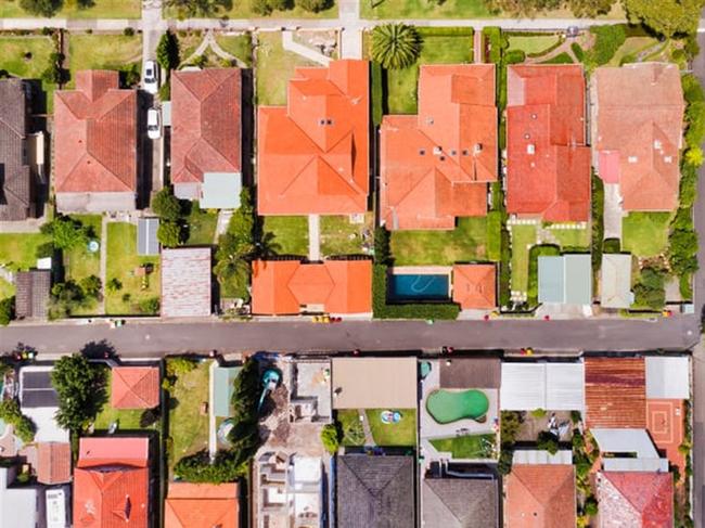 Coffs Harbour housing aerial.