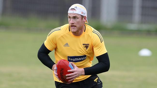 Hawthorn’s Jarryd Roughead wants to play an AFL pre-season game. Picture: Michael Klein