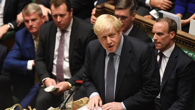 Prime Minister Boris Johnson in the House of Commons. Picture: AFP.