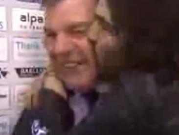 Video: big Sam gets post-match smooch