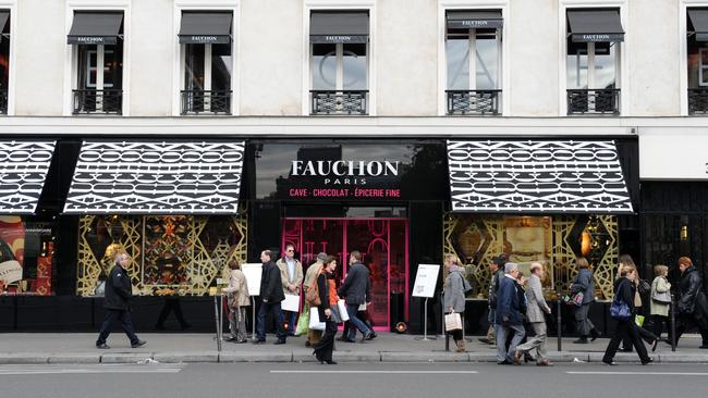 A shop run by French gourmet food company Fauchon, in Paris. Picture: AFP