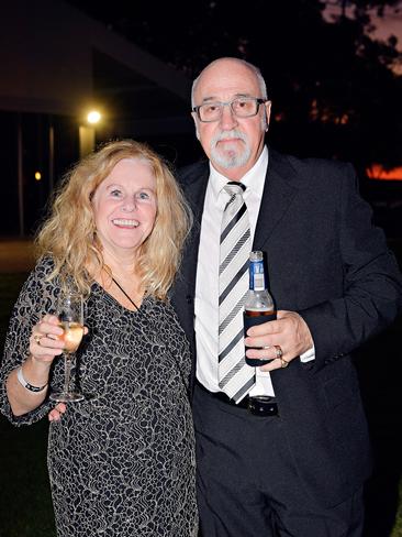 Leanne Gilbert, and David Peet at the 2017 Qantas Darwin Turf Club Gala Ball at SkyCity Casino. Picture: MICHAEL FRANCHI