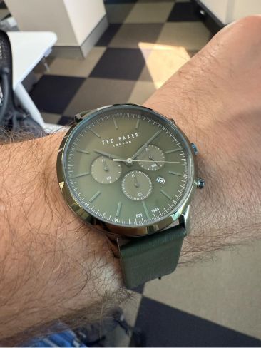 Ted Baker Men's Haarvin Military Green Watch. Picture: Troy Nankervis