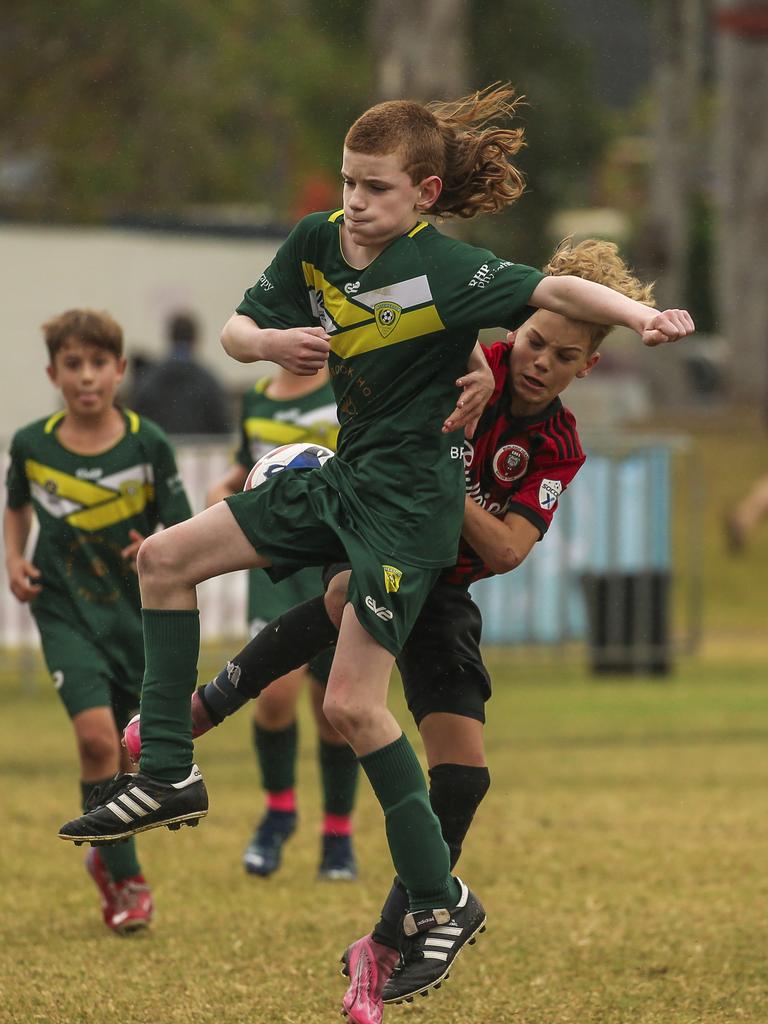 U/10Ã•s Michelton FC V Burliegh in the Premier Invitational Football Carnival at Nerang. Picture: Glenn Campbell